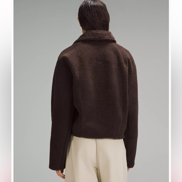 Lululemon Textured Fleece Jacket, Size 8. - Picture 3 of 6